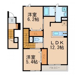 田井ノ瀬駅 徒歩27分 2階の物件間取画像